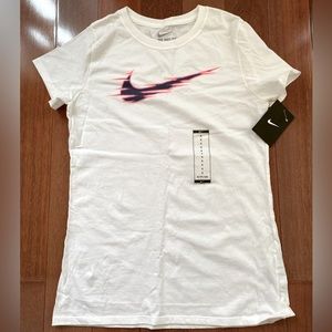 NWT NIKE Women's Sz S Athletic Cut T-SHIRT White